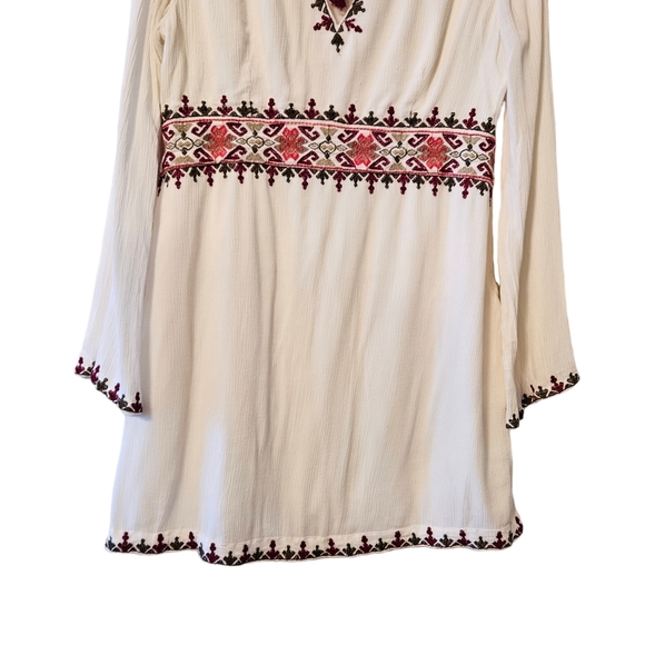 Sanctuary Azita Bohemian Embroidery Bell Sleeves Mini Dress Size 8. - Picture 11 of 15